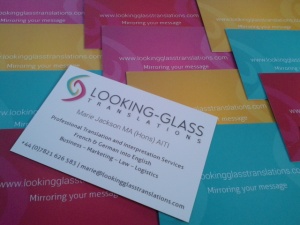 Gotta love Marie's colorful business cards!